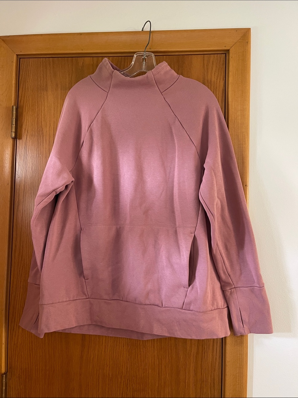 Fabletics Rose-Pink Mock Neck Pullover